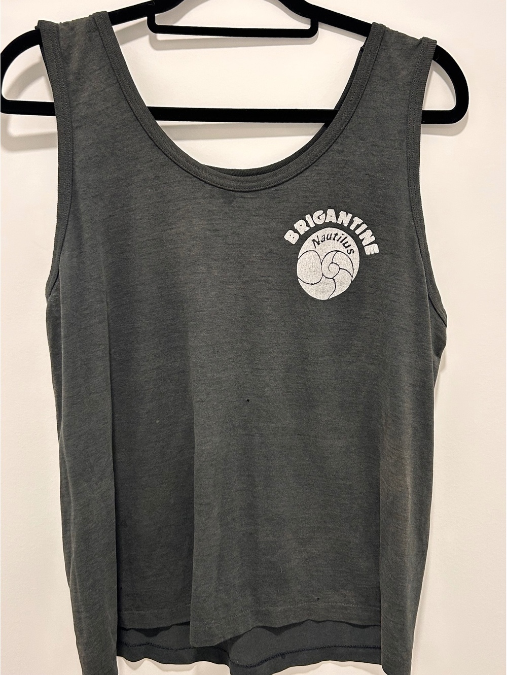 Vintage Brigantine Nautilus Gray Muscle Tank Top with Arm Flex Print - Picture 2 of 6